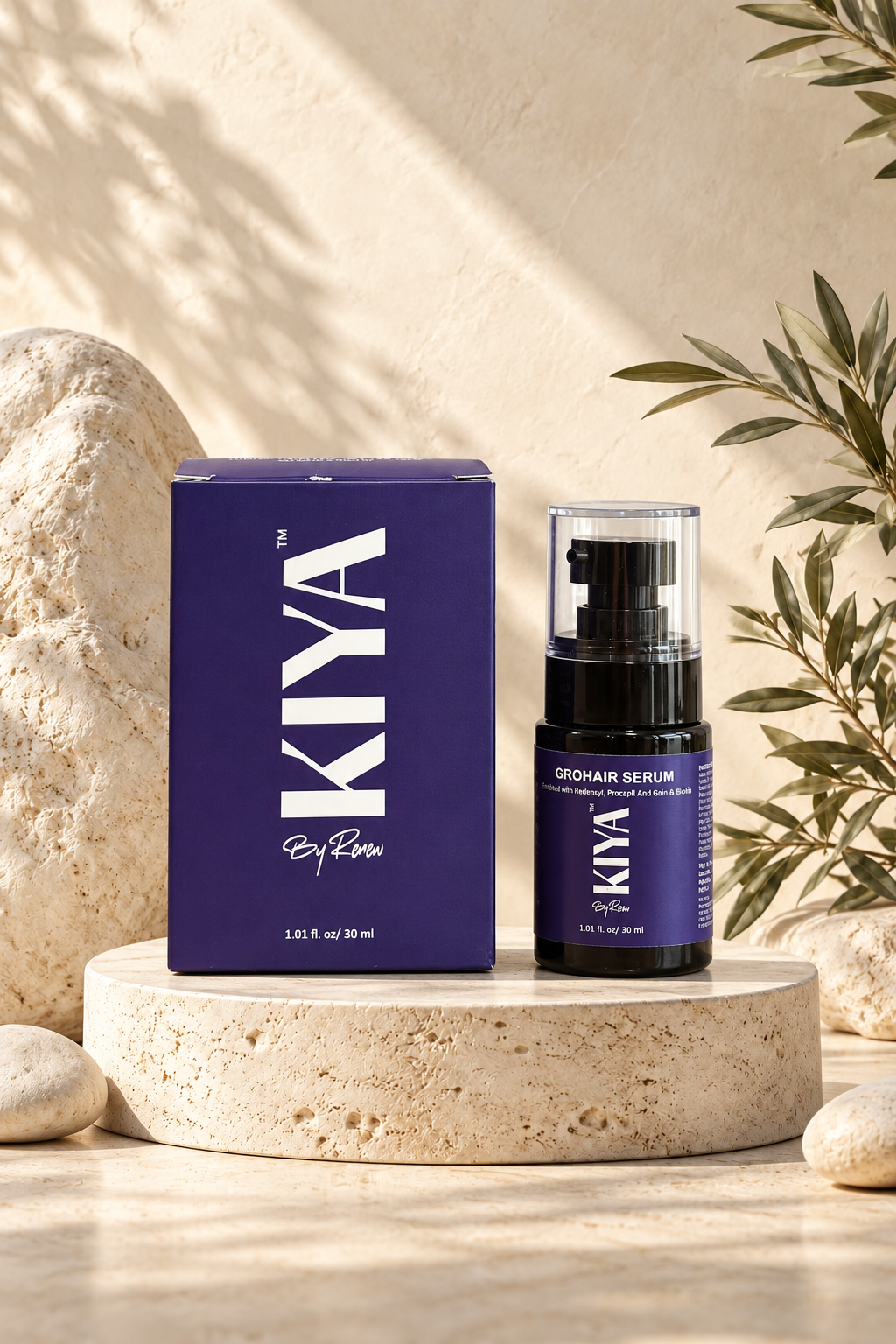 KIYA Grohair Serum bottle and box