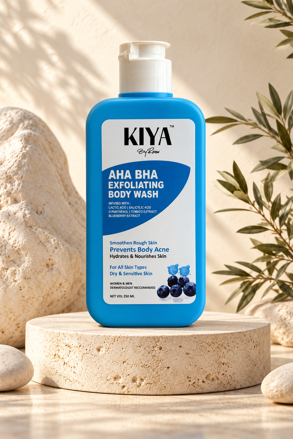 KIYA AHA BHA Exfoliating Body Wash 250 ml