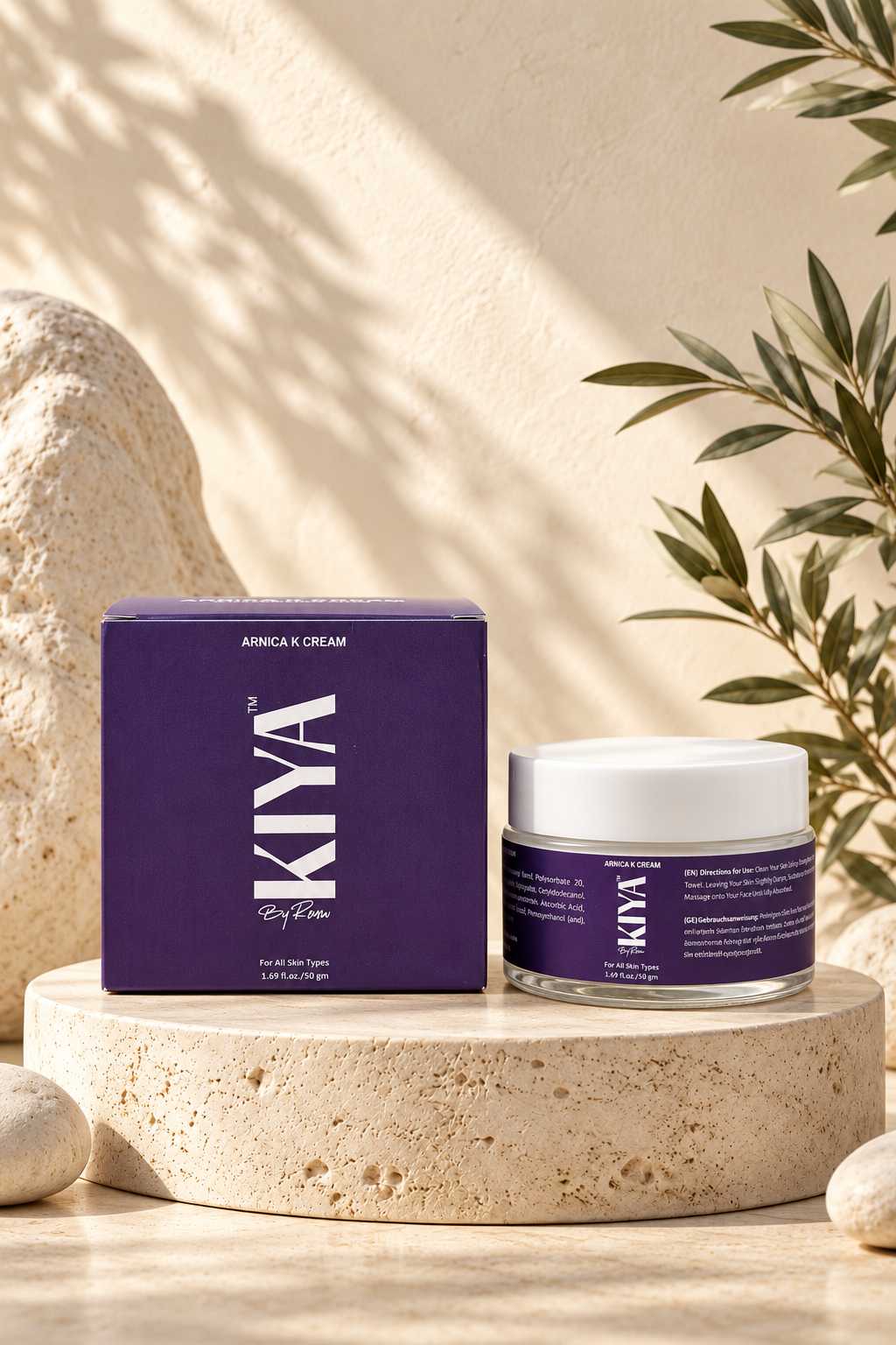 KIYA Arnica K Cream jar and box