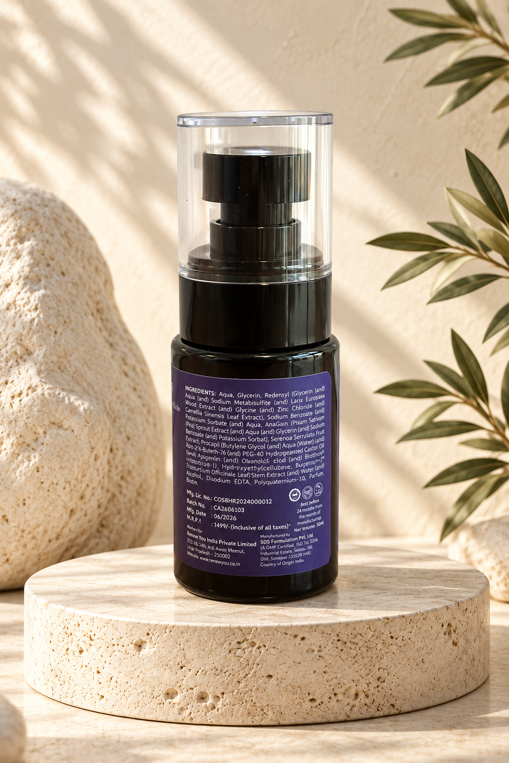 KIYA Grohair Serum ingredients label